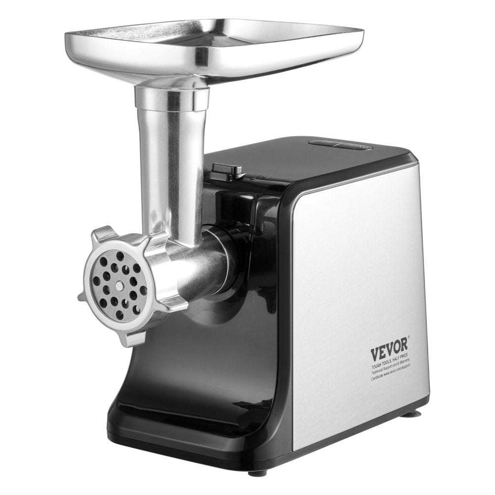 VEVOR Meat Grinder, 3 Lbs/Min Capacity Electric Meat Grinders with Blade, Grinding Plate, Sausage Maker, Kubbe Kit, Burger Press, Chopper Attachment, Stainless Steel Meat Mincer for Home Kitchen