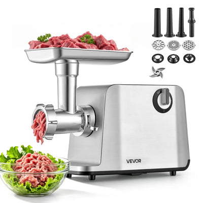 Vevor Meat Grinder Electric 700W 1800W Max 3.3-6.6 lbs/min Sausage Maker New