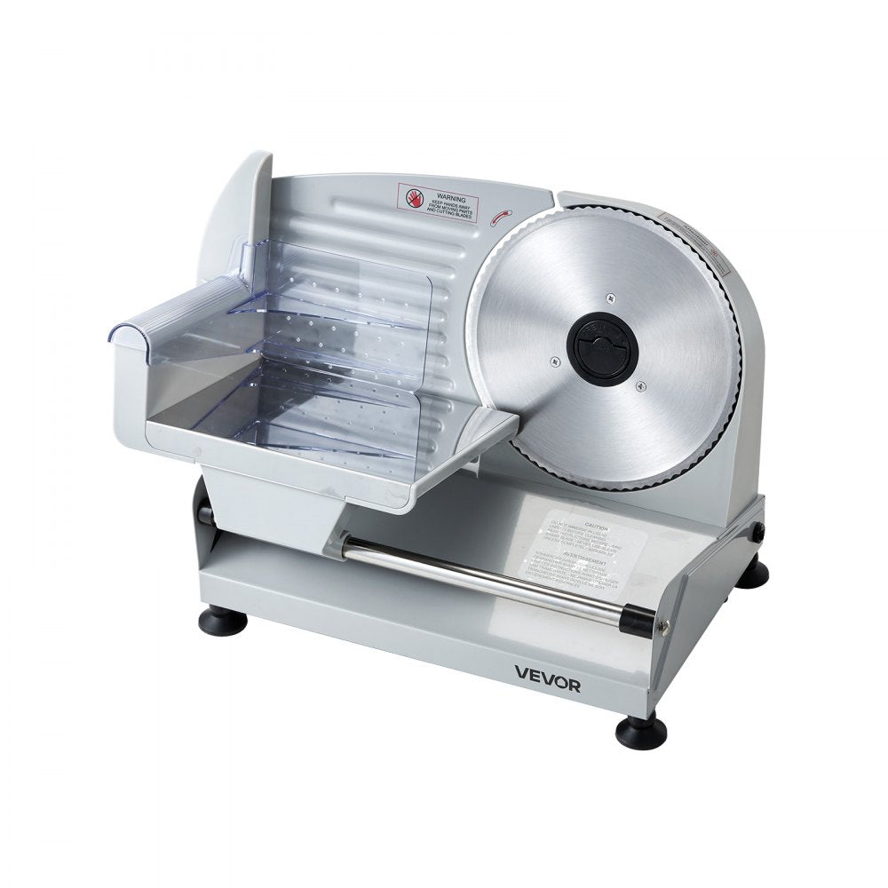 VEVOR Meat Slicer, 7.5" Electric Deli Slicer with SUS420 Blade & 0-0.6" Adjustable Thickness, 200W Home Food-Slicer for Frozen Meat, Ham, Baguett, Steak, UL Approved