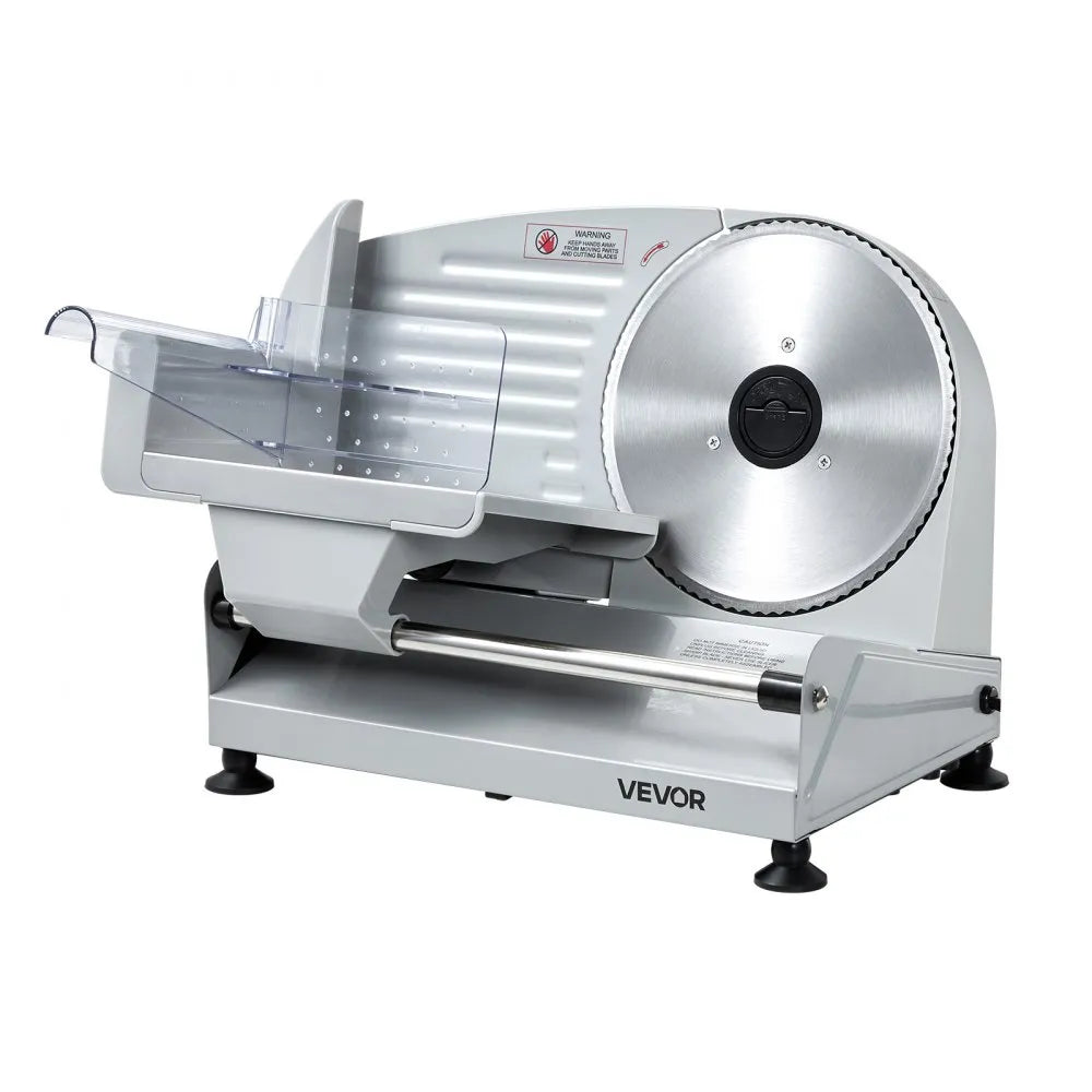 VEVOR Meat Slicer, 7.5" Electric Deli Slicer with SUS420 Blade & 0-0.6" Adjustable Thickness, 200W Home Food-Slicer for Frozen Meat, Ham, Baguett, Steak, UL Approved