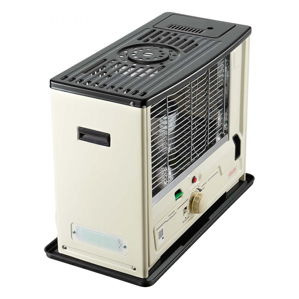 VEVOR Cordless Radiant Kerosene Heater, 10000 BTU Portable Space Heater, for Home, Garage, Camping, Workshop, Emergency, Outdoor Activity, with Flame Control, Tip-Over Shutoff, Funnel, Batteries