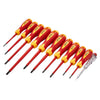 VEVOR Insulated Screwdriver Set, 11-Piece Professional Electrical Screwdriver Set, 1000V Insulated Electrician Tool Set, with Magnetic Phillips Slotted Pozi Tips, Voltage Tester, for Electricians