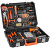 VEVOR Tool Kit, 146 Piece General Household Hand Tool Set, with Electric Drill and Portable Tool Storage Case, High-Quality Steel, for Home Maintenance, DIY Projects, and Automotive Repair
