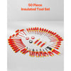 VEVOR Insulated Screwdriver Set, 50-Piece Professional Electrical Screwdriver Set, 1000V Insulated Electrician Tool, with Magnetic Tips, T-Handle Hex Wrench, Screwdriver, Single-Pole Voltage Tester