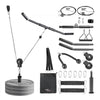 VEVOR Pulley System, 2 PCS LAT and Lift Pulley System, Gym Rack Pulleys Attachment with two Steel Cables, Short Bar, Dual Grip Handles, Cable Machine for Bicep, Shoulder, Back, Up to 330 lbs Capacity