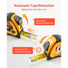 VEVOR Tape Measure 25 ft Length, Measuring Tape with Retractable, Imperial and Metric ft/m Dual-Scale & ABS Case & Easy Read Steel Measurement Tool, for Outdoor,Decoration