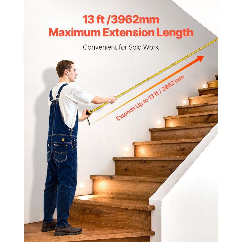 VEVOR 2 Packs Tape Measure 25 ft Length, Measuring Tape with Retractable, Imperial and Metric ft/m Dual-Scale & ABS Case & Easy Read Steel Measurement Tool,for Outdoor,Decoration