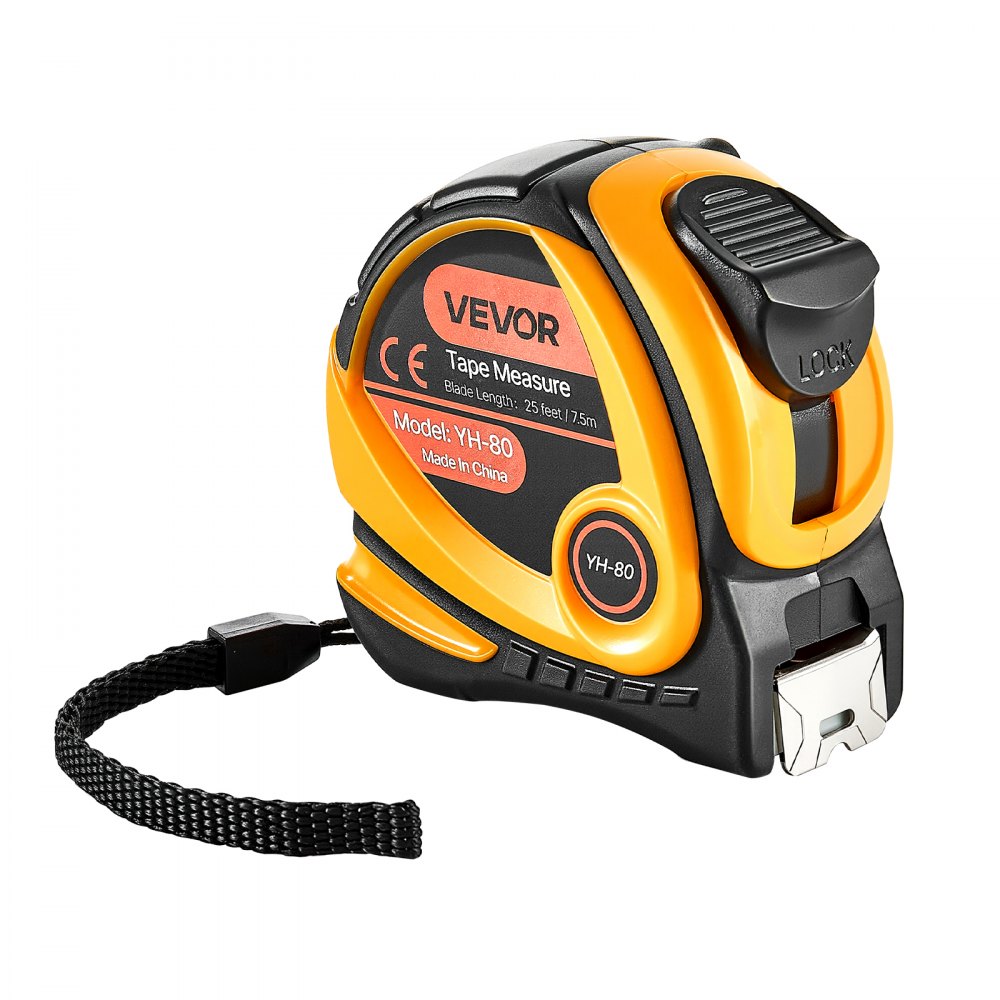 VEVOR 2 Packs Tape Measure 25 ft Length, Measuring Tape with Retractable, Imperial and Metric ft/m Dual-Scale & ABS Case & Easy Read Steel Measurement Tool,for Outdoor,Decoration