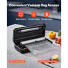 VEVOR Vacuum Sealer Machine, 80Kpa 120W Powerful Compact Food Sealer, 7-in-1 Multi-Functional Food Vacuum Sealer, Automatic Air Sealing System with Built-in Cutter with 10 Vacuum Bags & 1 Bag Roll