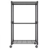 VEVOR Heavy Duty Clothes Rack, Double Hanging Rods Clothing Garment Rack with Bottom and Top Storage Tier, Rolling Clothing Rack for Hanging Clothes, 1'' Diameter Thicken Steel Tube Hold Up to 300Lbs