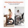 VEVOR Ergonomic Kneeling Chair, Wooden Posture Knee Chair with Adjustable Thick Foam Cushions & Solid Wood Frame, Adjustable Height, Relief for Neck or Back Pain for Home, Office or Meditation, Black