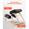 VEVOR Ergonomic Kneeling Chair, Wooden Posture Knee Chair with Thick Foam Cushions and Solid Wood Frame, Adjustable Height, Natural Relief for Neck or Back Pain, Ideal for Home, Office or Meditation
