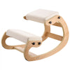 VEVOR Ergonomic Kneeling Chair, Wooden Posture Knee Chair with Adjustable Thick Foam Cushions & Solid Wood Frame, Adjustable Height, Relief for Neck or Back Pain for Home, Office or Meditation, Beige