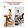 VEVOR Ergonomic Kneeling Chair, Wooden Posture Knee Chair with Adjustable Thick Foam Cushions, Backrest and Wood Frame, Adjustable Height, Relief for Neck or Back Pain for Home, Office or Meditation