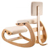 VEVOR Ergonomic Kneeling Chair, Wooden Posture Knee Chair with Adjustable Thick Foam Cushions, Backrest and Wood Frame, Adjustable Height, Relief for Neck or Back Pain for Home, Office or Meditation