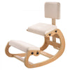 VEVOR Ergonomic Kneeling Chair, Wooden Posture Knee Chair with Adjustable Thick Foam Cushions, Backrest and Wood Frame, Adjustable Height, Relief for Neck or Back Pain for Home, Office or Meditation