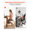 VEVOR Ergonomic Kneeling Chair, Wooden Posture Knee Chair with Thick Foam Cushions and Solid Wood Frame, Adjustable Height, Natural Relief for Neck or Back Pain for Home, Office or Meditation, Gray