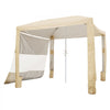 VEVOR Beach Cabana, 8 x 8 ft Beach Canopy with Side Wall, UPF 50+ Protection Easy Setup Cabana Tent with Sand Pockets, Adjustable Height Portable Shade Sun Shelter Umbrella for Family & Friends, Khaki