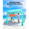 VEVOR Beach Cabana, 8 x 8 ft Beach Canopy with Side Wall, UPF 50+ Protection Easy Setup Cabana Tent with Sand Pockets, Adjustable Height Portable Shade Sun Shelter Umbrella for Family & Friends, Green
