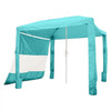 VEVOR Beach Cabana, 8 x 8 ft Beach Canopy with Side Wall, UPF 50+ Protection Easy Setup Cabana Tent with Sand Pockets, Adjustable Height Portable Shade Sun Shelter Umbrella for Family & Friends, Green