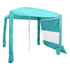 VEVOR Beach Cabana, 8 x 8 ft Beach Canopy with Side Wall, UPF 50+ Protection Easy Setup Cabana Tent with Sand Pockets, Adjustable Height Portable Shade Sun Shelter Umbrella for Family & Friends, Green