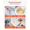 VEVOR Ice Cream Maker, 1.8 Qt. Capacity, 6-Speed Electric Stand Mixer, with LED Digital Display & Timer, Mixing Paddle, Dough Hook, Splash Guard, for Homemade Frozen Yogurt Fruit Sorbet Gelato, Grey