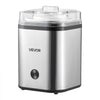 VEVOR Ice Cream Maker, 2.11 Qt. Large Capacity, Electric Automatic Ice-Cream Machine, with Easy Operation & Cleaning, Stainless Steel Shell, for Homemade Frozen Yogurt, Fruit Sorbet, Gelato, Silver