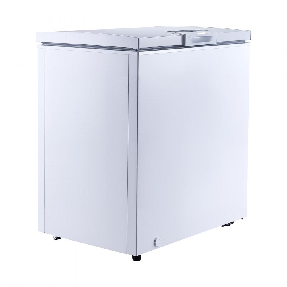 VEVOR Chest Freezer, 5 Cu.ft Compact Deep Freezer, Free Standing Top Open Door Chest Freezers with 2 Removable Baskets & Adjustable Thermostat - Energy Saving, Low Noise & Garage Ready, White