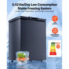 VEVOR Chest Freezer, 3.3 Cu.ft Compact Deep Freezer, Free Standing Top Open Door Chest Freezers with 2 Removable Baskets & Adjustable Thermostat - Energy Saving, Low Noise & Garage Ready, Black