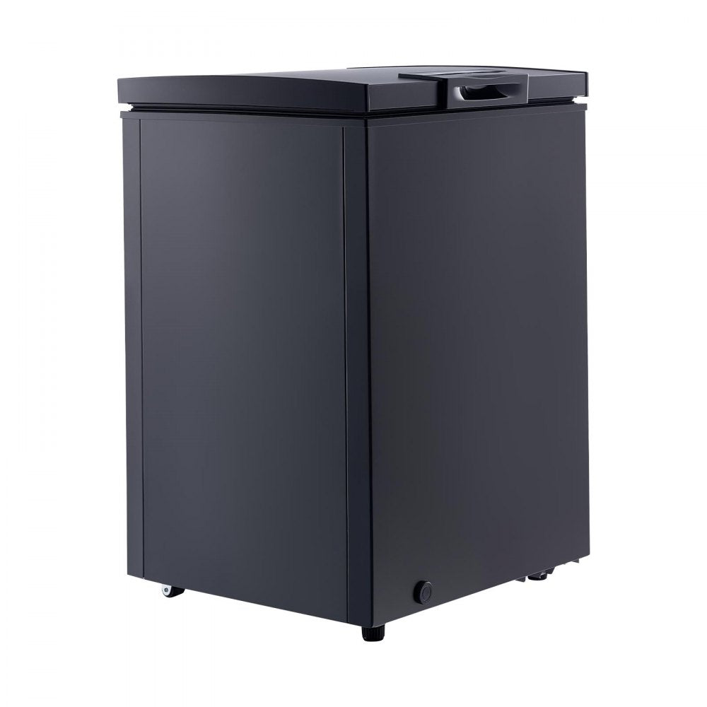 VEVOR Chest Freezer, 3.3 Cu.ft Compact Deep Freezer, Free Standing Top Open Door Chest Freezers with 2 Removable Baskets & Adjustable Thermostat - Energy Saving, Low Noise & Garage Ready, Black