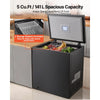VEVOR Chest Freezer, 5 Cu.ft Compact Deep Freezer, Free Standing Top Open Door Chest Freezers with 2 Removable Baskets & Adjustable Thermostat - Energy Saving, Low Noise & Garage Ready, Black