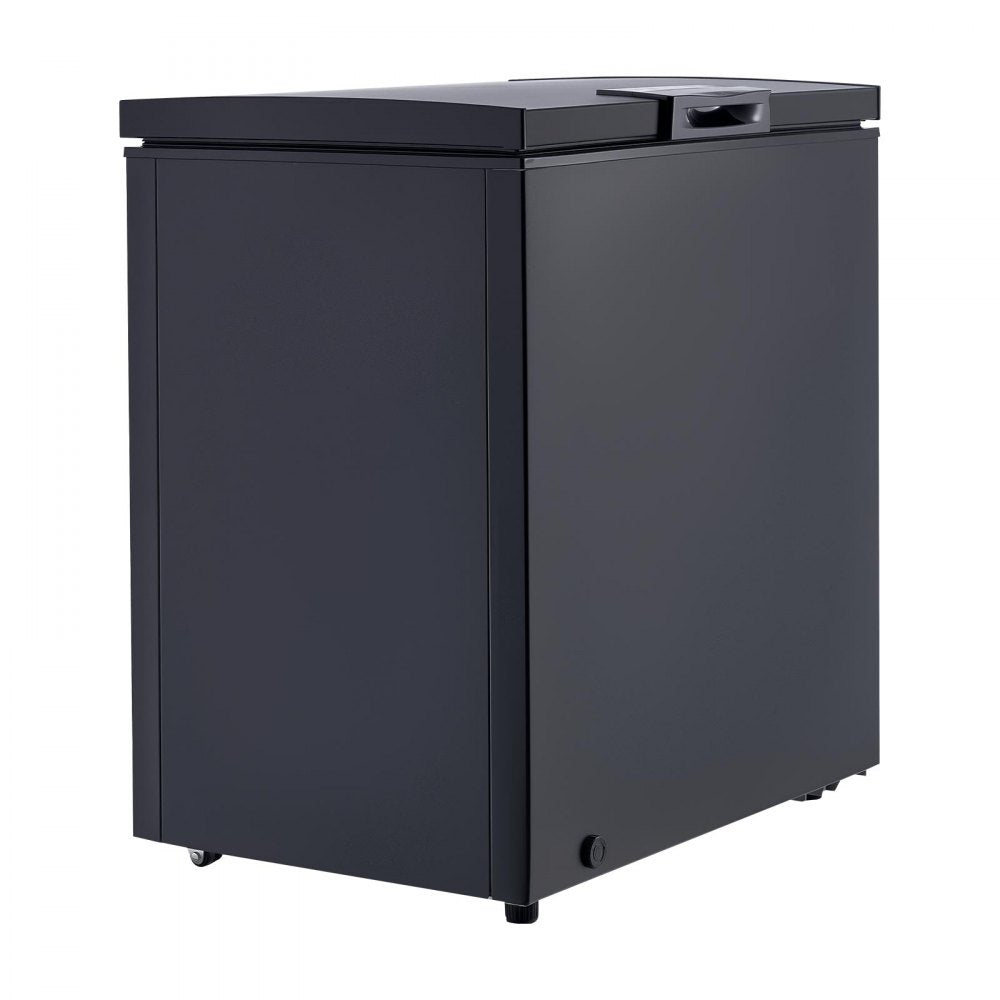 VEVOR Chest Freezer, 5 Cu.ft Compact Deep Freezer, Free Standing Top Open Door Chest Freezers with 2 Removable Baskets & Adjustable Thermostat - Energy Saving, Low Noise & Garage Ready, Black