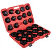 VEVOR Oil Filter Socket Set, 30 Pcs Oil Filter Wrench Set, Sturdy Steel Oil Filter Socket, 3/8\" Oil Filter Socket, Low Profile Oil Filter Socket Set For Easy Access, Oil Filter Wrench Cap Set with Ca
