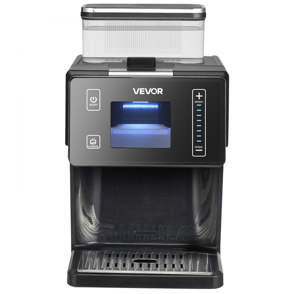 VEVOR Snowflake Ice Machine, 44LBS/24H Snowflake Ice Maker, Ice-Shaver Machine with Stainless Steel Blade, Electric Snow Cone Maker with 0.2 Gal Tank, 60S Fast Pre-Cooling, for Home & Small Gatherings