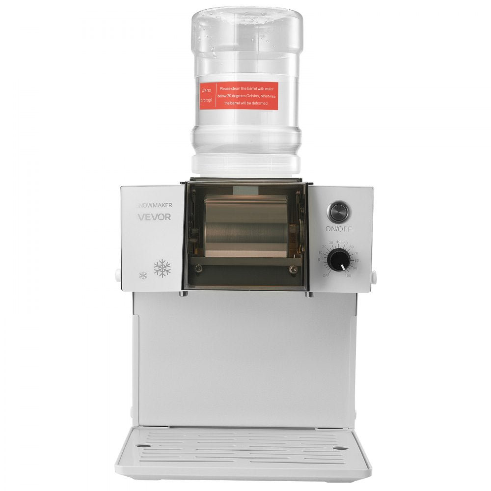 VEVOR Snowflake Ice Machine, 88LBS/24H Snowflake Ice Maker, Ice-Shaver Machine with Stainless Steel Blade, Electric Snow Cone Maker with 0.48 Gal Tank, 90S Fast Pre-Cooling, for Home & Small Gathering