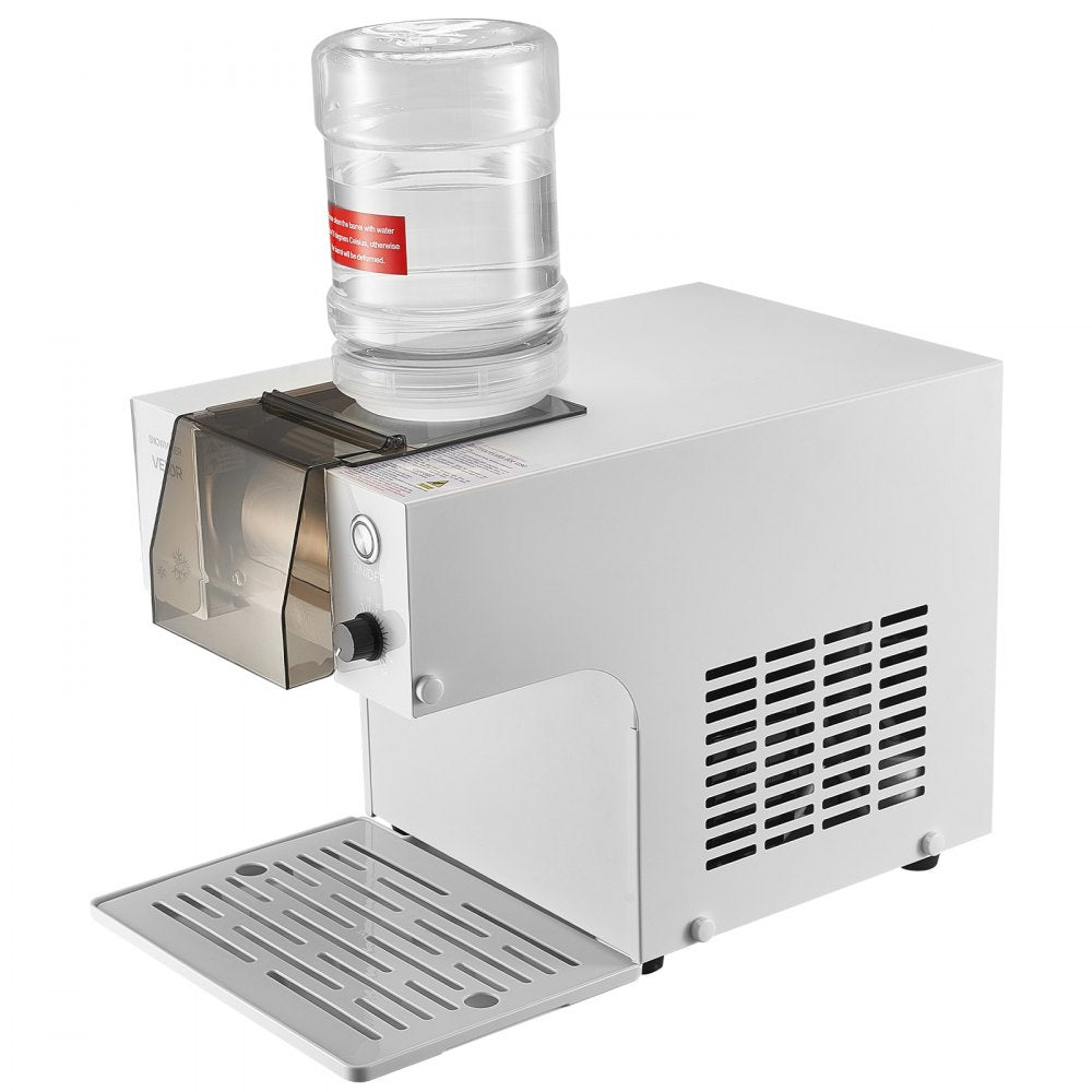 VEVOR Snowflake Ice Machine, 88LBS/24H Snowflake Ice Maker, Ice-Shaver Machine with Stainless Steel Blade, Electric Snow Cone Maker with 0.48 Gal Tank, 90S Fast Pre-Cooling, for Home & Small Gathering