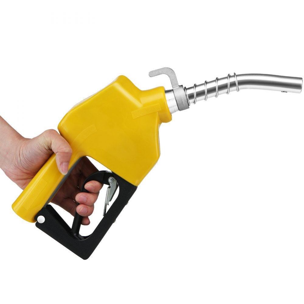 VEVOR Automatic Fuel Nozzle, 3/4" NPT Inlet Thread & 13/16" Spout, 11 GPM Max Flow Rate, Auto Shut Off, Aluminum & PVC Gas Pump Handle with 360° Swivel for Gasoline Diesel Kerosene Biodiesel Refilling