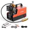 VEVOR PCP Air Compressor 4500PSI PCP Airgun Compressor & External Converter, Manual Stop 250W DC12V/AC120V Portable Paintball Tank Compressors for Air Rifle, Scuba Diving Bottle