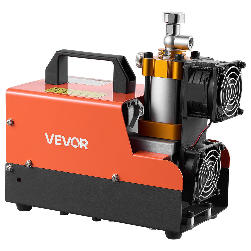 VEVOR PCP Air Compressor 4500PSI PCP Airgun Compressor & External Converter, Manual Stop 250W DC12V/AC120V Portable Paintball Tank Compressors for Air Rifle, Scuba Diving Bottle