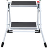 VEVOR Step Ladder 2-Step 330lbs Capacity, Ergonomic Folding Steel Step Stool with Wide Anti-Slip Pedal, Sturdy Step Stool for Adults Toddlers, Multi-Use for Household, Kitchen, Office, RVs