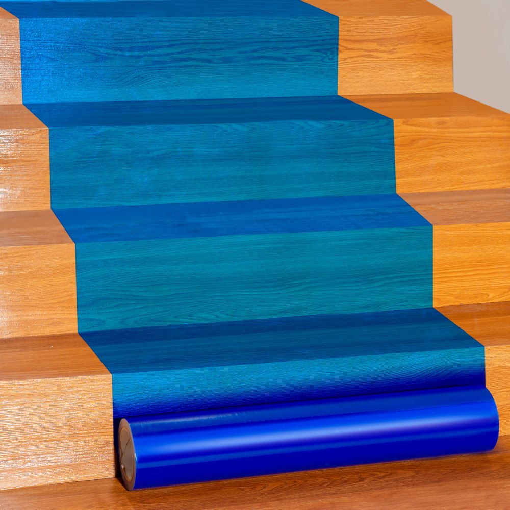 VEVOR Carpet Protection Film, 24" x 200' Floor and Surface Shield with Self Adhesive Backing & Easy Installation, Polyethylene Adhesive Car Mat Protector Roll for Construction Renovation, Blue