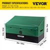 VEVOR Outdoor Storage Box, 100 Gallon Waterproof PE Tarpaulin Deck Box with Galvanized Frame, All-Weather Protection & Portable, for Camping, Garden, Poolside, and Yard, Brown & Blue