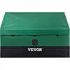 VEVOR Outdoor Storage Box, 100 Gallon Waterproof PE Tarpaulin Deck Box with Galvanized Frame, All-Weather Protection & Portable, for Camping, Garden, Poolside, and Yard, Brown & Blue