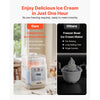 VEVOR Upright Automatic Ice Cream Maker with Built-in Compressor, 1 Quart No Pre-freezing Gelato Maker & Frozen Yogurt Machine, 4 Modes Electric Sorbet-Maker, Compressor Ice Cream Machine for Home