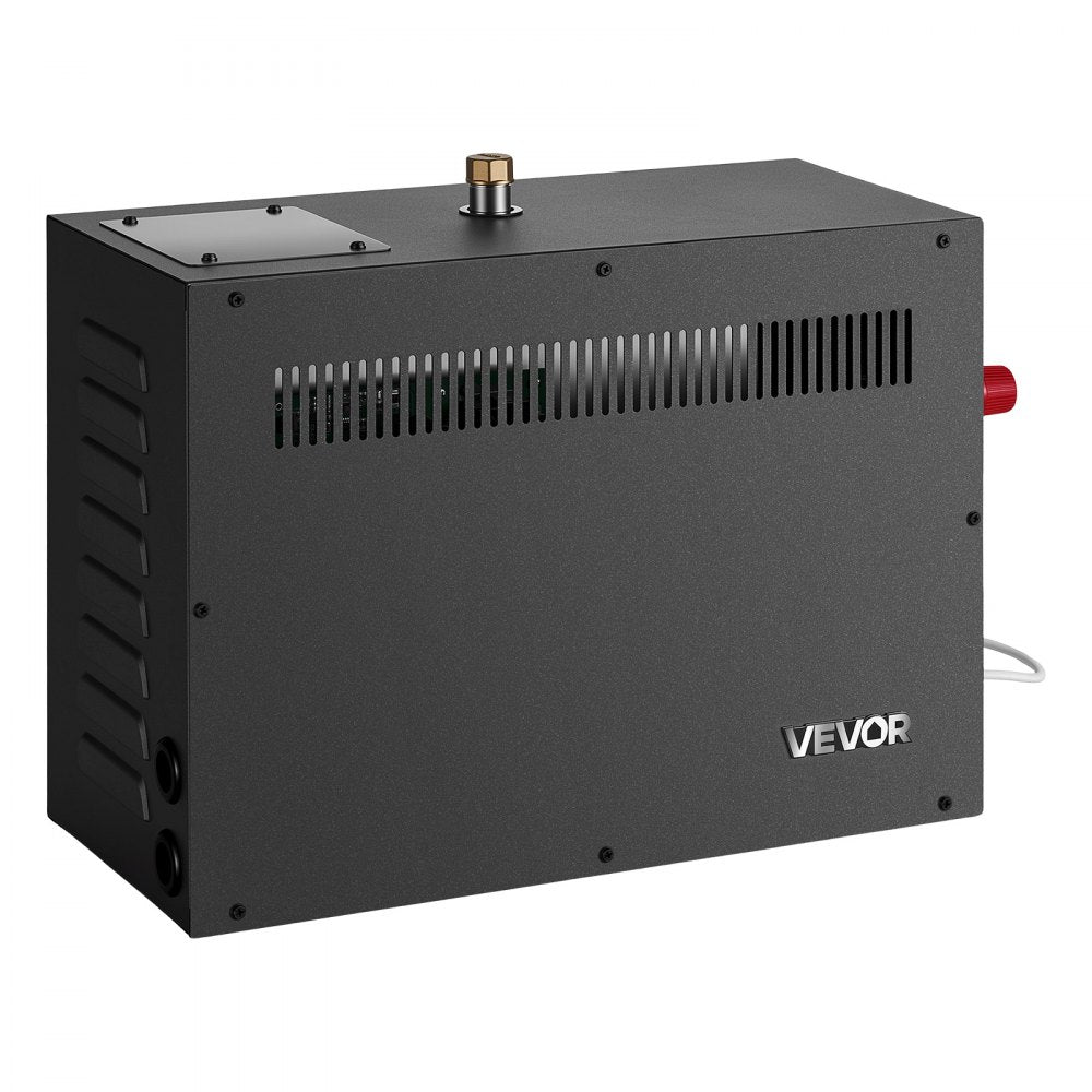 VEVOR Steam Generator, 6 kW Home Steam Shower System with Preheat Mode, For Small Bathrooms & Sauna Rooms, Direct Water Connection, Touch Control, Auto Fill & Drain, 77-131°F, 24H Timer, 141-212ft³