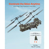 VEVOR RC Helicopter, 2.4GHz Military Remote Control Helicopter, 3.5 Channel RC Airplane for Kid, 20 Mins Flight Time, One-Key Takeoff/Landing & LED Lights, Flying Plane Toys for Kids Ages 8 and up