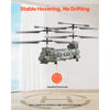 VEVOR RC Helicopter, 2.4GHz Military Remote Control Helicopter, 3.5 Channel RC Airplane for Kid, 20 Mins Flight Time, One-Key Takeoff/Landing & LED Lights, Flying Plane Toys for Kids Ages 8 and up