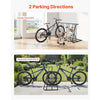 VEVOR Bike Rack, Fits Tire Width 3 Inch/76.2 mm, Carbon Steel Double-Sided Grid Bike Rack Stand, Freestanding Bicycle Storage Holder for Curbside, Garage, Indoor, Outdoor Parking, 6-Bicycle Capacity
