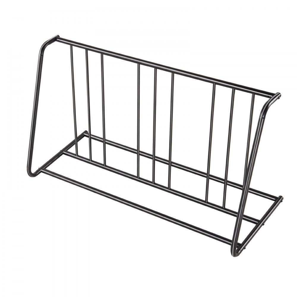 VEVOR Bike Rack, Fits Tire Width 3 Inch/76.2 mm, Carbon Steel Double-Sided Grid Bike Rack Stand, Freestanding Bicycle Storage Holder for Curbside, Garage, Indoor, Outdoor Parking, 6-Bicycle Capacity