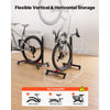VEVOR Bike Stand 2 Pack, Freestanding Vertical & Horizontal Bike Storage Rack, with Lockable Casters, Height Adjustable Carbon Steel Upright Garage Bicycle Floor Stand, for 20-29 in Wheels, Black